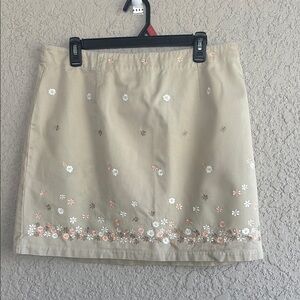 Fashion Bug Beige Floral Mini Skirt
